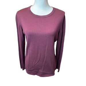 Escada Vintage Italy Virgin Wool Maroon Sweater Size Women's Sz 38 Med